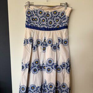 Anthropologie Moulinette Soeurs Floral Strapless Dress